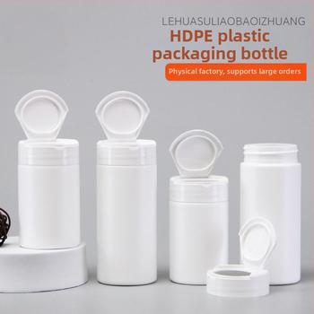 HDPE plastična boca za tablete s Flip-Top poklopcem, prilagodljiva, zapremina 100–150 ml, zatvorena ambalaža.