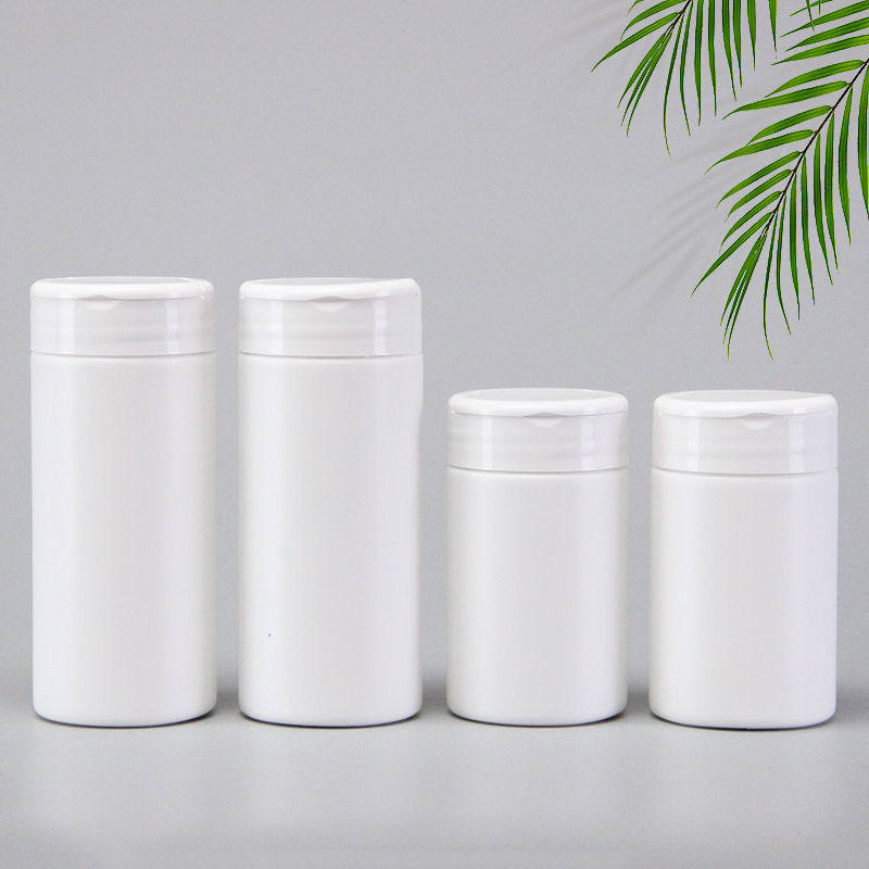 HDPE plastična boca za tablete s Flip-Top poklopcem, prilagodljiva, zapremina 100–150 ml, zatvorena ambalaža.