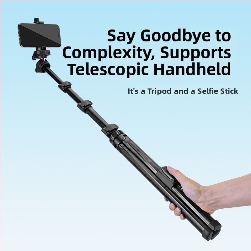 Yunteng 8023 Hliníkový selfie stick a tripod pre telefón a bezzrkadlový fotoaparát, Bluetooth diaľkové ovládanie a stabilizáciu obrazu