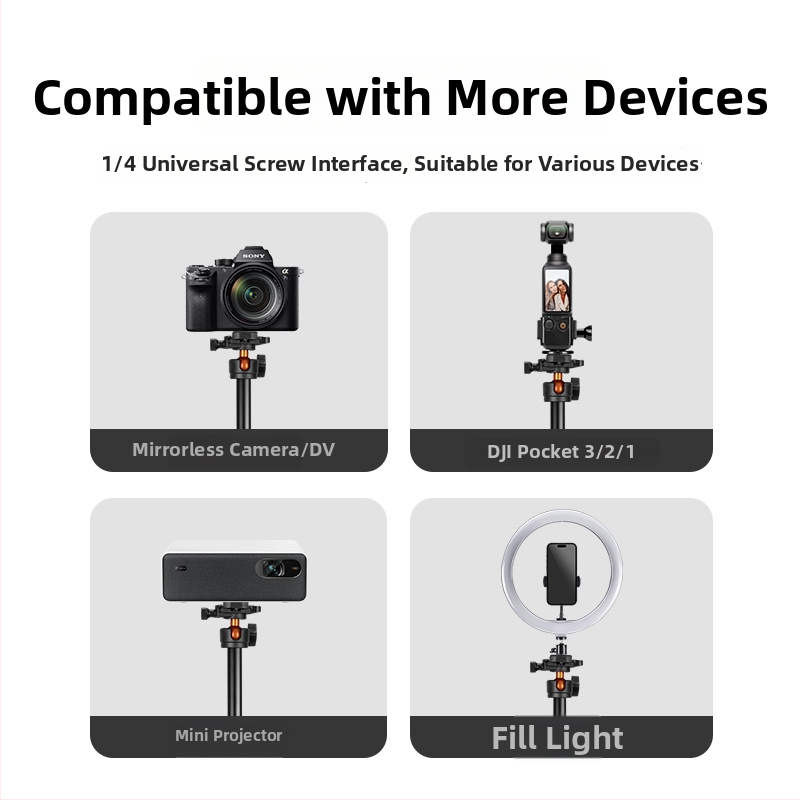 Yunteng 8023 Hliníkový selfie stick a tripod pre telefón a bezzrkadlový fotoaparát, Bluetooth diaľkové ovládanie a stabilizáciu obrazu