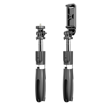 L02 Integrovaný selfie stick s Bluetooth diaľkovým ovládaním pre živé vysielanie, kovový stojan pre vertikálne fotografovanie s smartfónom