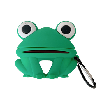 Silikonska zaštitna futrola za AirPods s dizajnom žabe i 3D reljefom, kompatibilna s AirPods (1/2/3 i Pro), mekani omotač, crtani stil, prilagodljivo