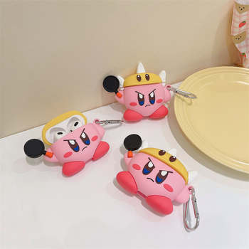 Slatka Kirby futrola za AirPods Pro 3, silikonsko zaštitno kućište, crtani dizajn, kompatibilno s 2./4. generacijom, za žene