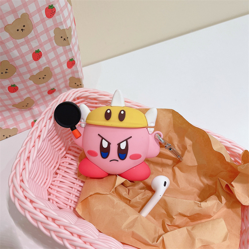 Slatka Kirby futrola za AirPods Pro 3, silikonsko zaštitno kućište, crtani dizajn, kompatibilno s 2./4. generacijom, za žene