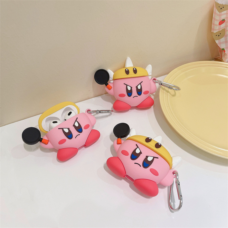 Slatka Kirby futrola za AirPods Pro 3, silikonsko zaštitno kućište, crtani dizajn, kompatibilno s 2./4. generacijom, za žene