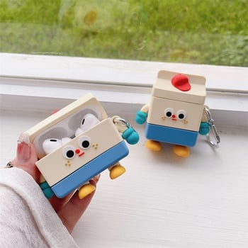 Kućište AirPods Pro/2 - Cartoon Milk Box, silikon, tvrdi kućište, prijenosno, injekcijsko oblikovanje s otiskom