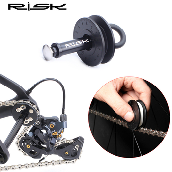 Kit de întreținere a lanțului pentru bicicletele de munte și de drum, cu suport pentru lanț, curățător de lanț și lubrifiant de lanț; brand: RISK; personalizare disponibilă; etichetă privată licențiată