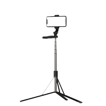 L05 Selfie Stick Tripod cu Stabilizare Antișoc, telecomandă Bluetooth inclusă, ABS+aliaj de aluminiu