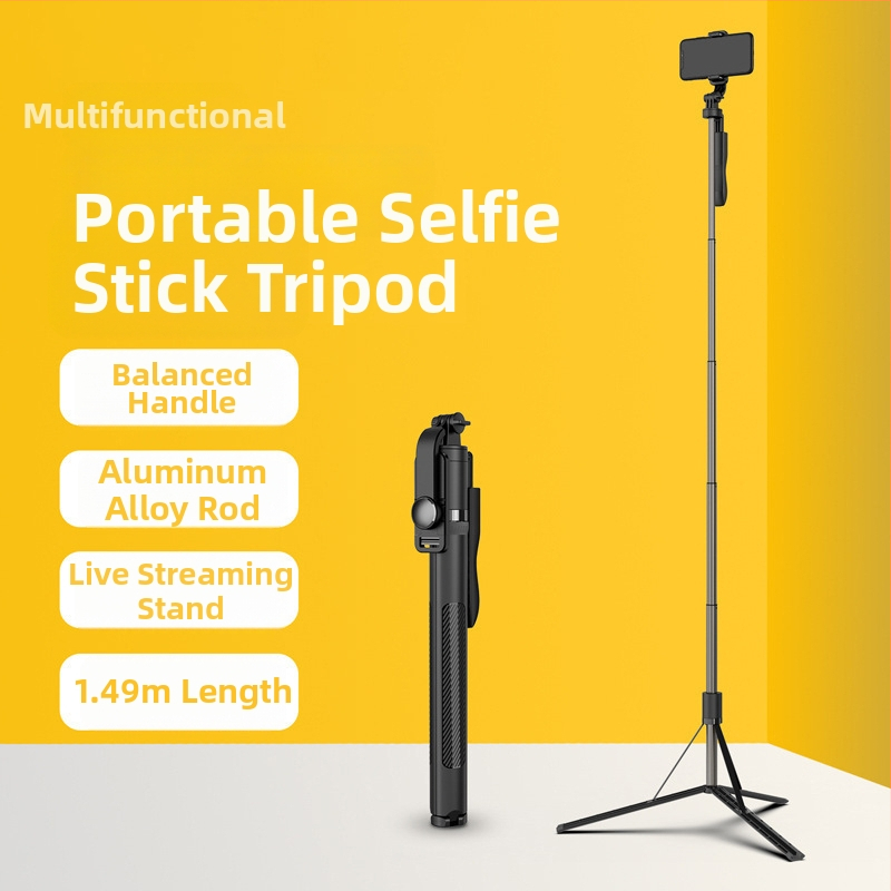 L05 Bluetooth Selfie Tyč Tripod s antišokovou stabilizáciou, ABS+ hliníková zliatina, Bluetooth diaľkové ovládanie súčasťou