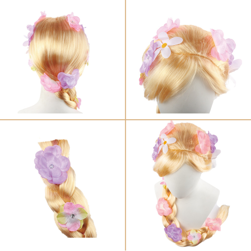 Perika Rapunzel – princeza s dugom kosom i velikom pletenicom – za cosplay i zabave
