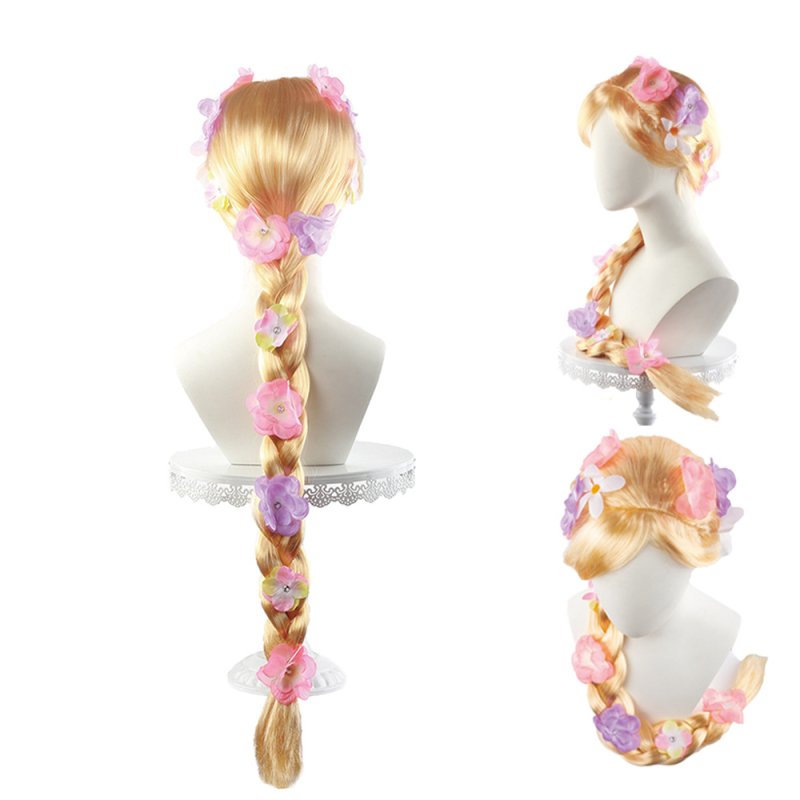 Perika Rapunzel – princeza s dugom kosom i velikom pletenicom – za cosplay i zabave