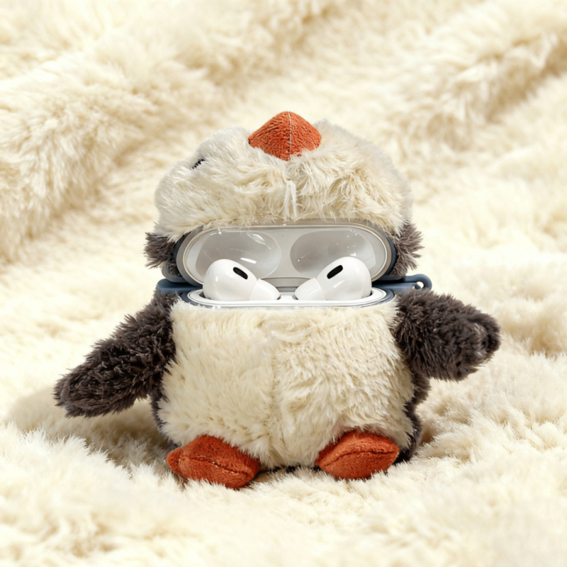 Carcasă de protecție pentru AirPods 4, AirPods Pro 1/2 și AirPods 3, material pluș, stil feminin, seria Japonia și Coreea de Sud