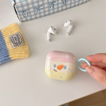 Futrola za AirPods za 4. generaciju i Pro 3. generaciju | Dizajn Snježnog čovjeka | Materijal PC, Mek kućište, Reljefni uzorak