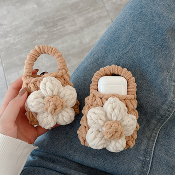 AirPods pliš cvjetna zaštitna futrola za Apple AirPods (1./2./3. gen) – pliš, universalni dizajn, ljepilo
