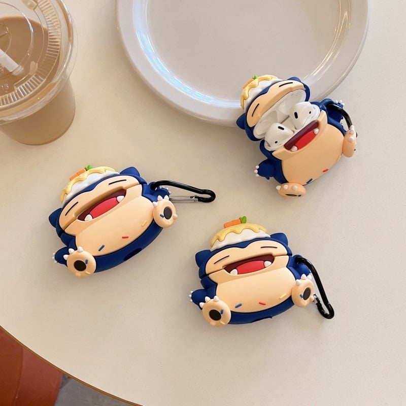 Silikonska futrola za AirPods s karikaturalnim uzorkom, podijeljeni tip, tvrdi omotač, injekcijsko oblikovanje, za Apple uređaje