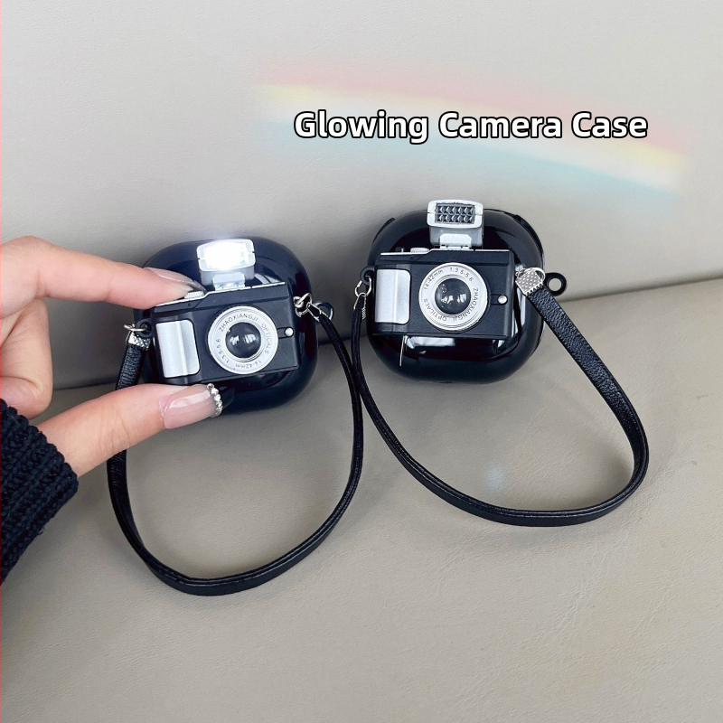 Ochranný kryt pre Samsung Buds Pro / Galaxy Buds Live 2 – cartoon štýl, séria Kamera, materiál PC/TPU, lepidová úprava, podpora prispôsobenia