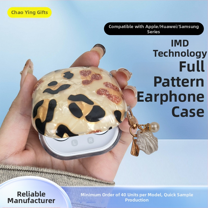 Carcasă pentru Galaxy Buds2, TPU, model cu motiv scoică, Tide shadow