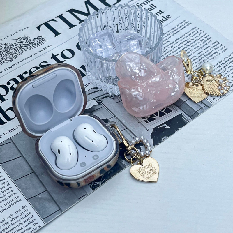 Carcasă pentru Galaxy Buds2, TPU, model cu motiv scoică, Tide shadow