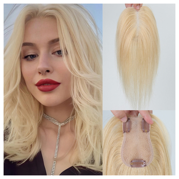 Dijel za periku s bočnim šiškama, ručno tkan od ljudske kose, model P270, za žene