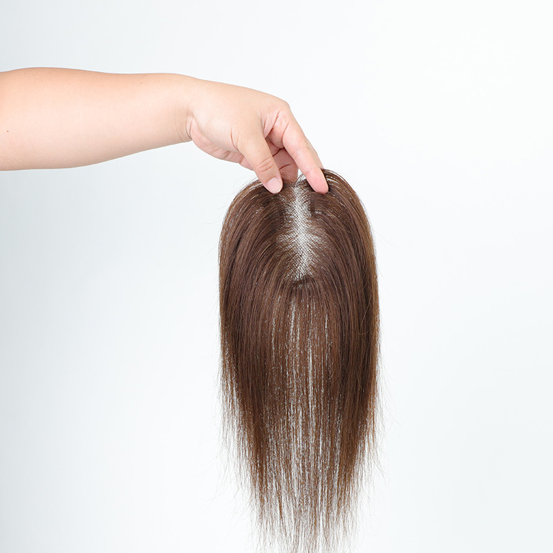 Dijel za periku s bočnim šiškama, ručno tkan od ljudske kose, model P270, za žene