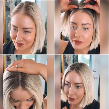 Ženska perika od pravih vlasi, strojno tkana 7x11, stil Ruili, bangs Qi, može se bojiti