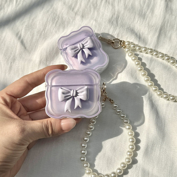 AirPods Pro 2 Wave Gradient Bowknot TPU puha héjú védőtok, dombornyomásos dizájn, Apple-kompatibilis