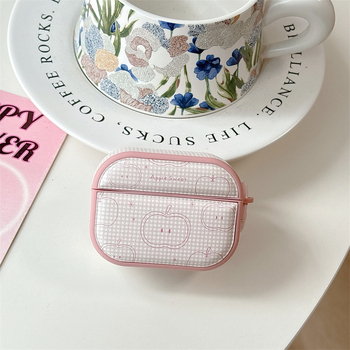 Puzdro pre AirPods 2./3. generácie v štýle INS, z umelej kože, mäkký kryt s gravírovaným vzorom