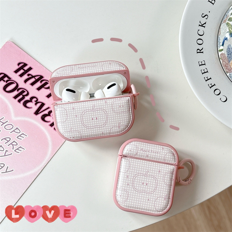 Puzdro pre AirPods 2./3. generácie v štýle INS, z umelej kože, mäkký kryt s gravírovaným vzorom