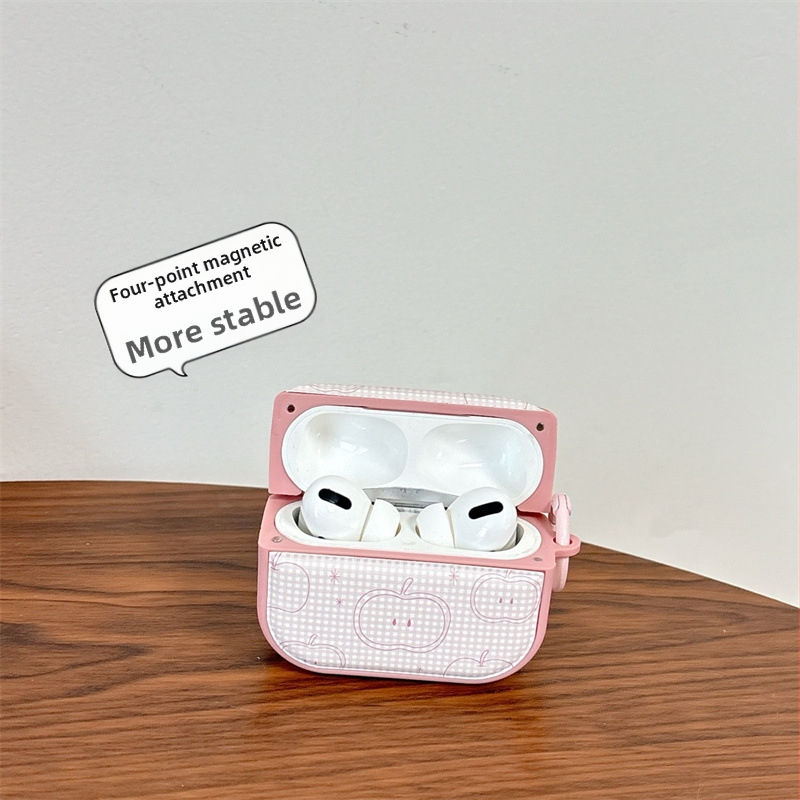 Puzdro pre AirPods 2./3. generácie v štýle INS, z umelej kože, mäkký kryt s gravírovaným vzorom