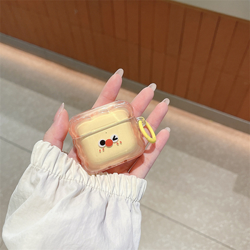 Θήκη προστασίας AirPods με χαριτωμένη έκφραση φρυγανιού, σιλικόνη, μαλακό περίβλημα, χαραγμένο σχέδιο, για Apple AirPods Pro 3 και AirPods 4