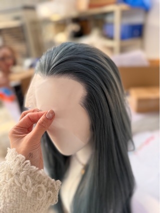 Paruka za anime cosplay s prednjom čipkom, ručno heklana, sintetičko vlakno otporno na visoke temperature