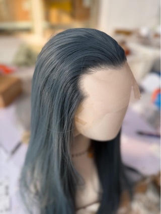 Paruka za anime cosplay s prednjom čipkom, ručno heklana, sintetičko vlakno otporno na visoke temperature