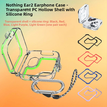 Ochranný obal Nothing Ear 2 — priehľadný PC plášť s výrezmi, odolný voči pádu, vstrekové formovanie