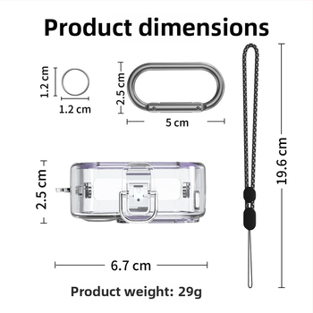 Ochranný obal Nothing Ear 2 — priehľadný PC plášť s výrezmi, odolný voči pádu, vstrekové formovanie