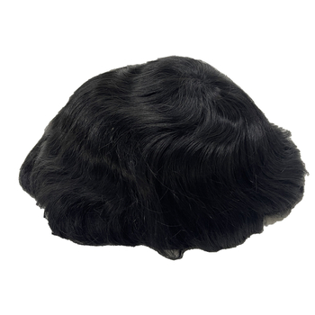 Perucă unisex scurtă buclată, tip bob, PU ultra-subțire 0,03mm, țesută manual, poate fi vopsită