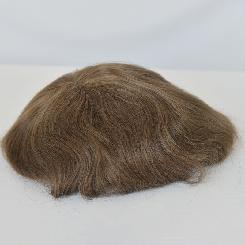 Perucă unisex scurtă buclată, tip bob, PU ultra-subțire 0,03mm, țesută manual, poate fi vopsită