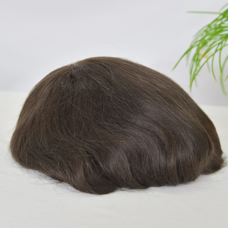 Perucă unisex scurtă buclată, tip bob, PU ultra-subțire 0,03mm, țesută manual, poate fi vopsită