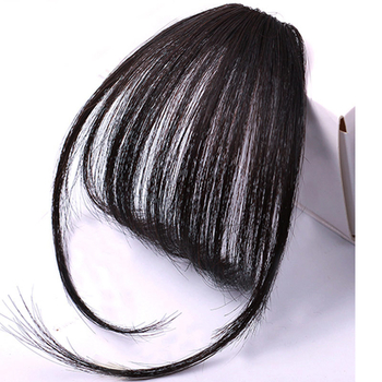 Perucă din păr uman real, țesută integral manual, breton aer, poate fi vopsită (Real Human Hair; Fully Hand-Woven; air bangs; Dyeable)