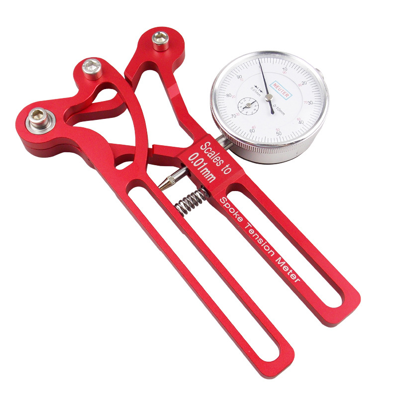Tensiometru de spițe pentru biciclete de munte și șosea — aliaj de aluminiu, instrument de reglare a tensiunii spițelor și a cablurilor, calibrare inel, BIKERSAY