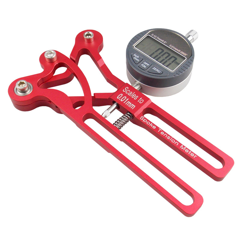 Tensiometru de spițe pentru biciclete de munte și șosea — aliaj de aluminiu, instrument de reglare a tensiunii spițelor și a cablurilor, calibrare inel, BIKERSAY