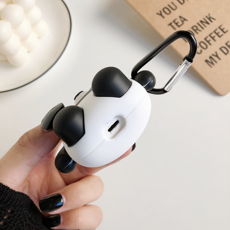 AirPods ochranný kryt — Kawaii panda kreslený dizajn, silikón, vstrekované formovanie, Apple