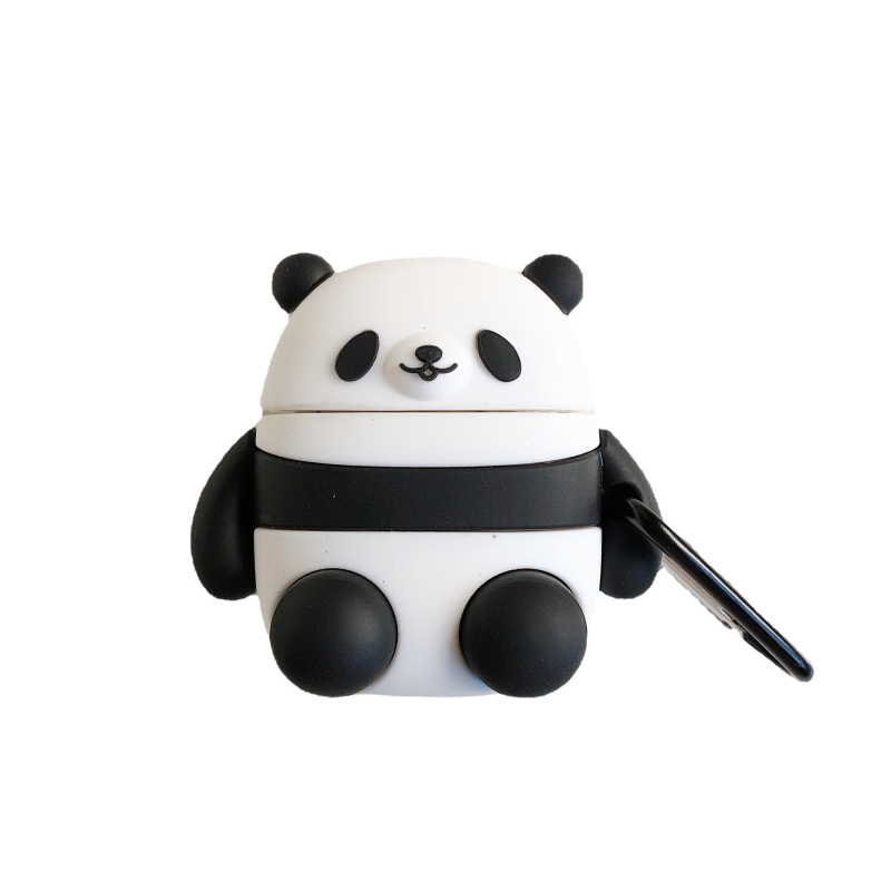 AirPods ochranný kryt — Kawaii panda kreslený dizajn, silikón, vstrekované formovanie, Apple