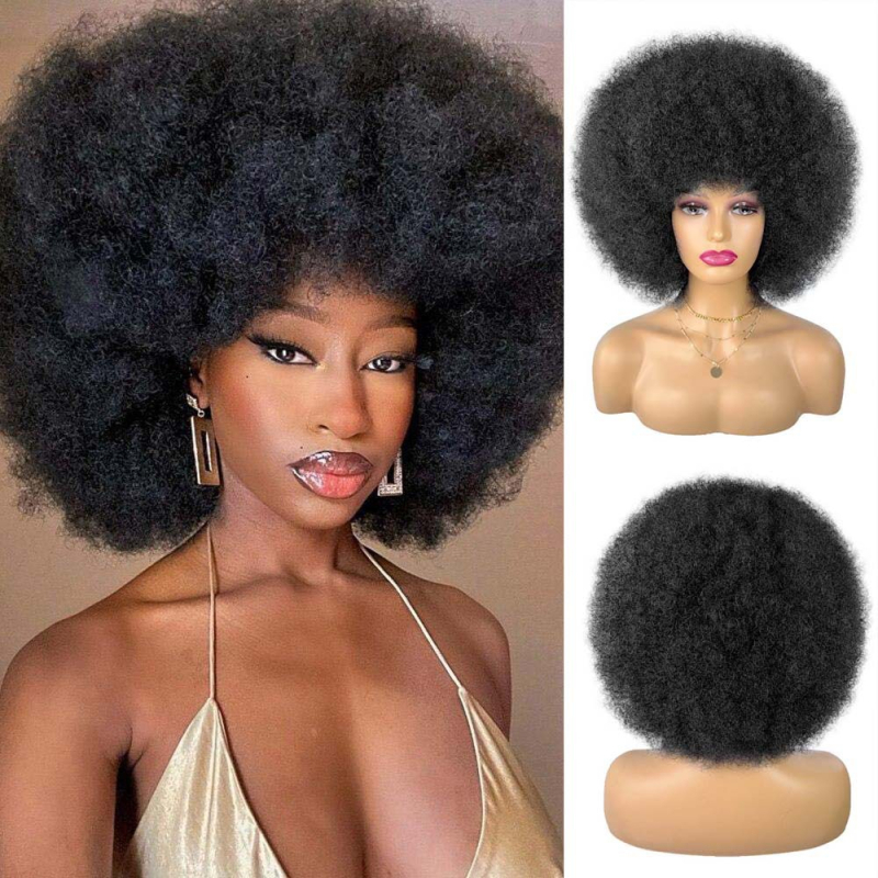 Perucă pentru femei – Afro exotic, fibre rezistente la temperaturi înalte, respirabilă, model BM-670
