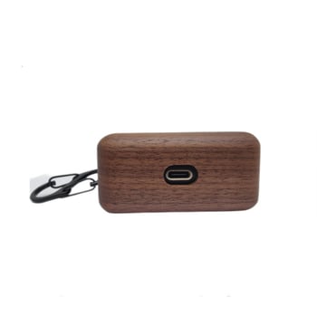 Drveni zaštitni kućište za Pi7S2 Bluetooth slušalice (Druga generacija) — ručno izrađeno, izrezbareno, čvrsto kućište, prijenosno