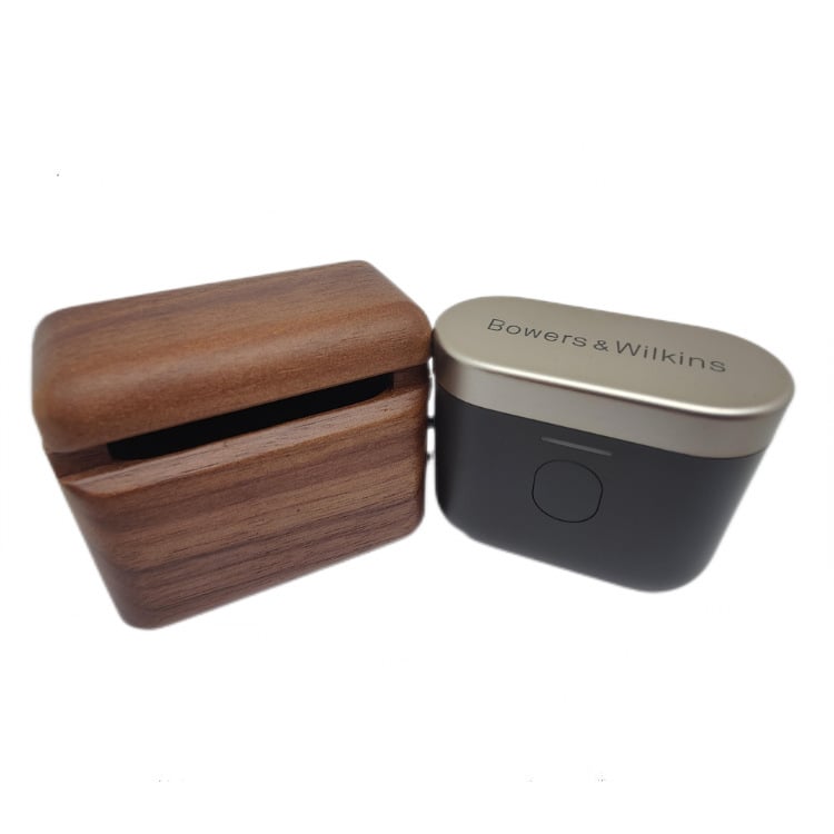 Drveni zaštitni kućište za Pi7S2 Bluetooth slušalice (Druga generacija) — ručno izrađeno, izrezbareno, čvrsto kućište, prijenosno