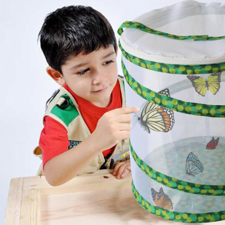 Cuib pliabil pentru fluturi, din plasă de poliester, brand King Pule