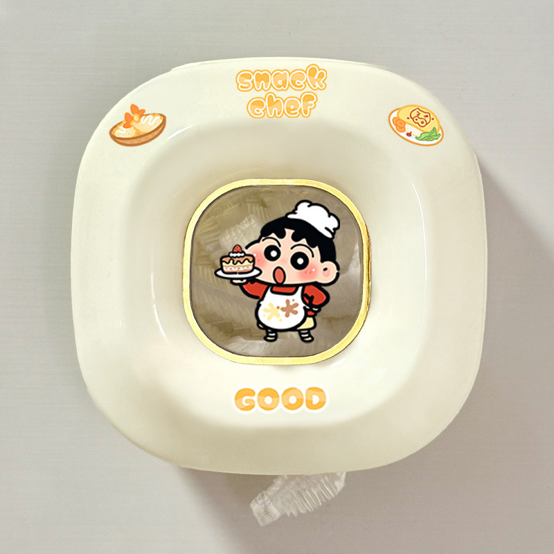 Zidna kutija za plastičnu foliju za skladištenje sa slatkim štenetom, bez montaže, moderni minimalistički stil