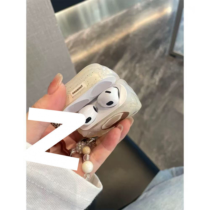 Husă din coajă de nucă de cocos pentru Huawei FreeBuds SE3/SE2 – mărgele lucrate manual, model IP universal, compatibil Huawei