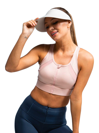 Vesta sport All-in-One cu fermoar frontal și sutien yoga cu absorbție de șocuri, respirabilă Nylon 75% / Spandex 25%