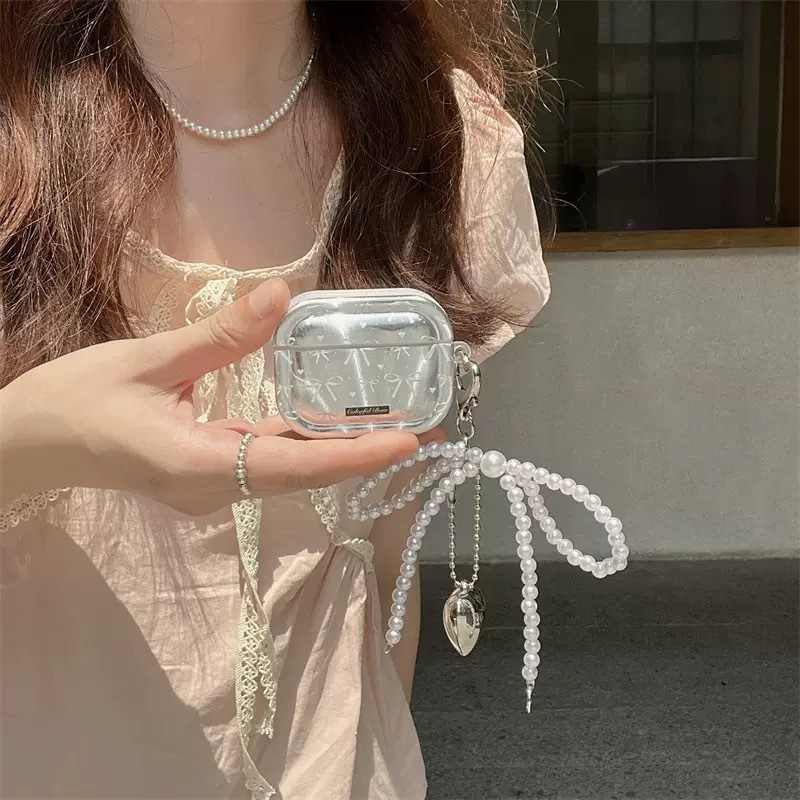 Carcasă de protecție AirPods pentru Apple, design cu fundă electroplatinată, silicon moale, imprimare